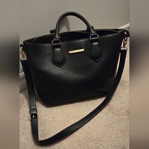 Poppy And Peonies Black Tote